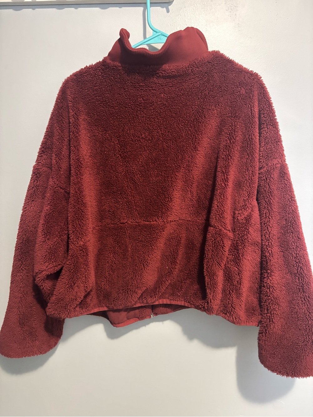 Fleece Jacket in Burgundy Like New - Picture 2 of 3
